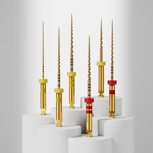 Waldent Wal-flex Gold Rotary Files 25mm