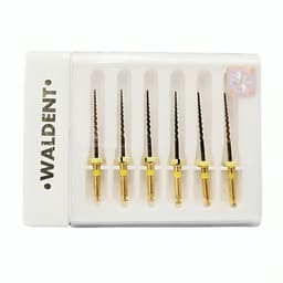 Waldent Premium Taper Gold Rotary Files - 25mm F5 - 2