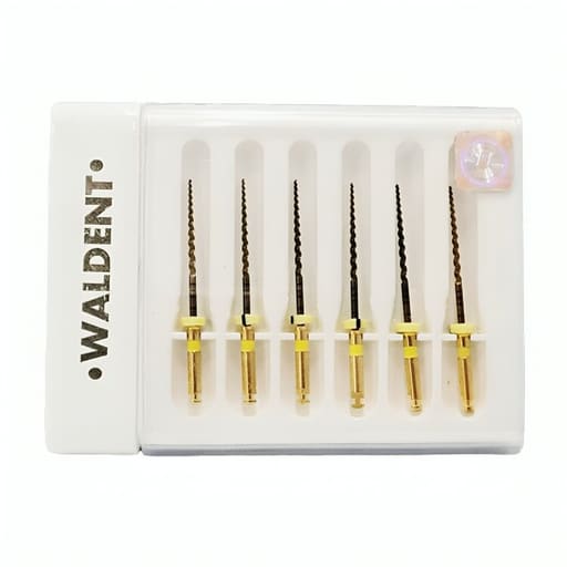 Waldent Premium Taper Gold Rotary Files - 25mm F5