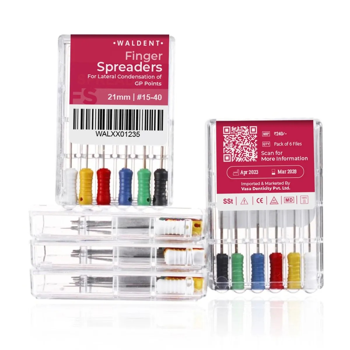 Waldent Finger Spreaders 21mm # 15-40 (Pack of 6)