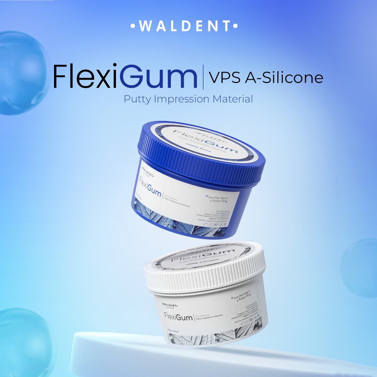 Waldent FlexiGum VPS A-Silicone Putty Impression Material    