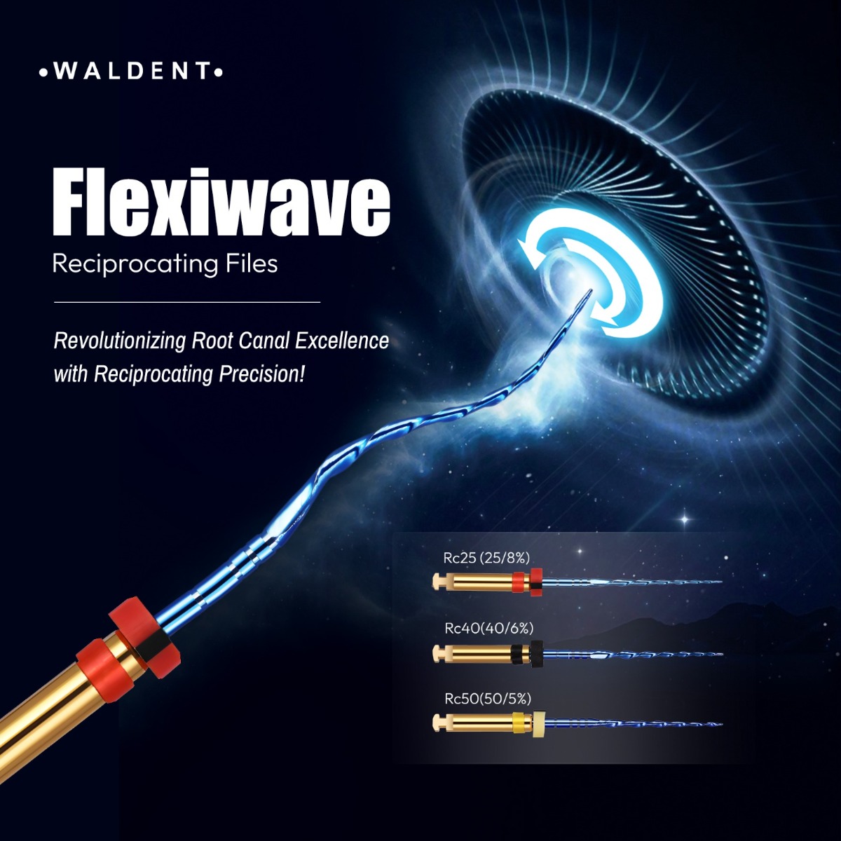 Waldent Flexiwave Reciprocating Files (25mm)