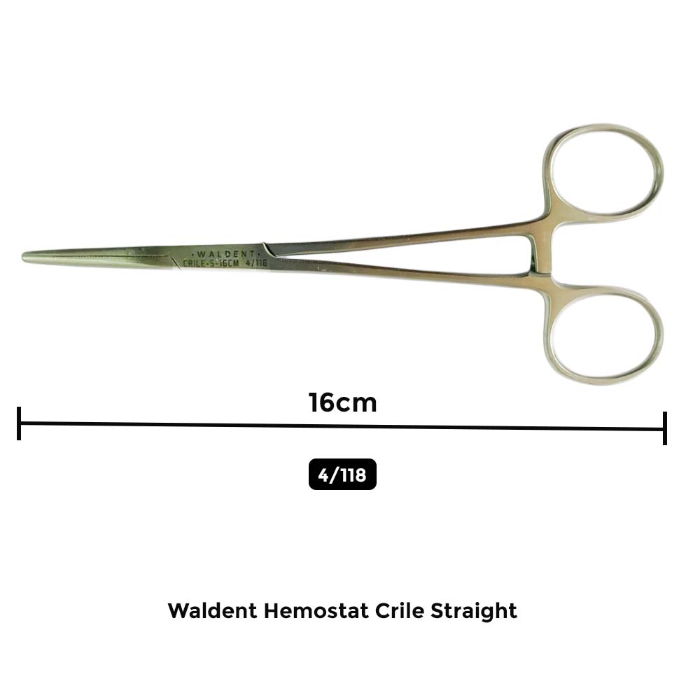 Waldent Hemostat Crile Straight 16 cm (4/118)