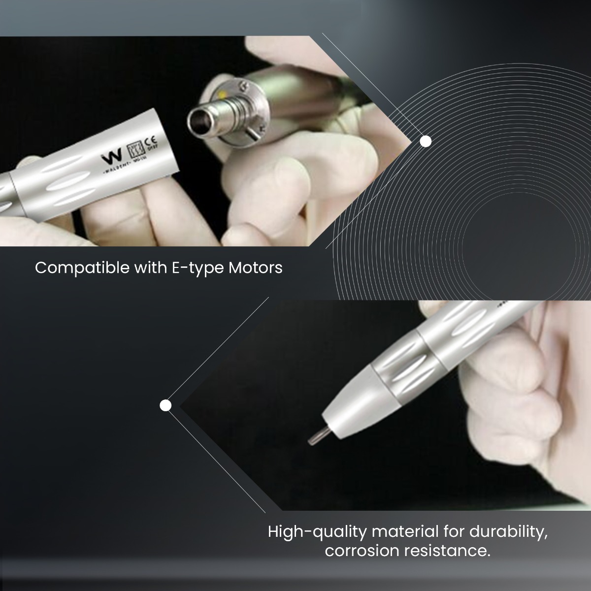 Waldent Internal Water Spray Straight Handpiece (W-156)	