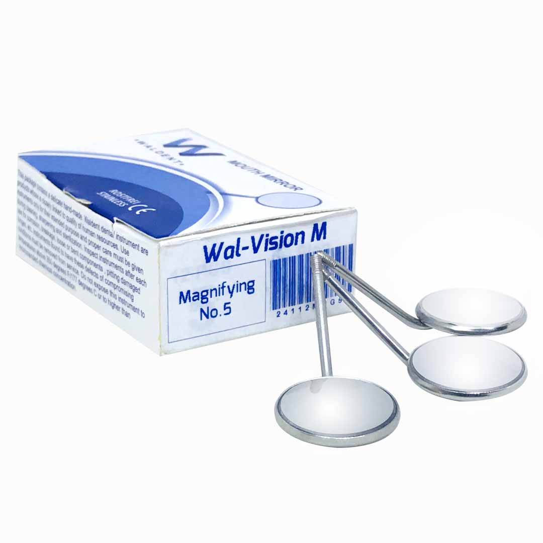 Waldent Mouth Mirror Tops Magnifying No.5 Pk/12 (K13/5)