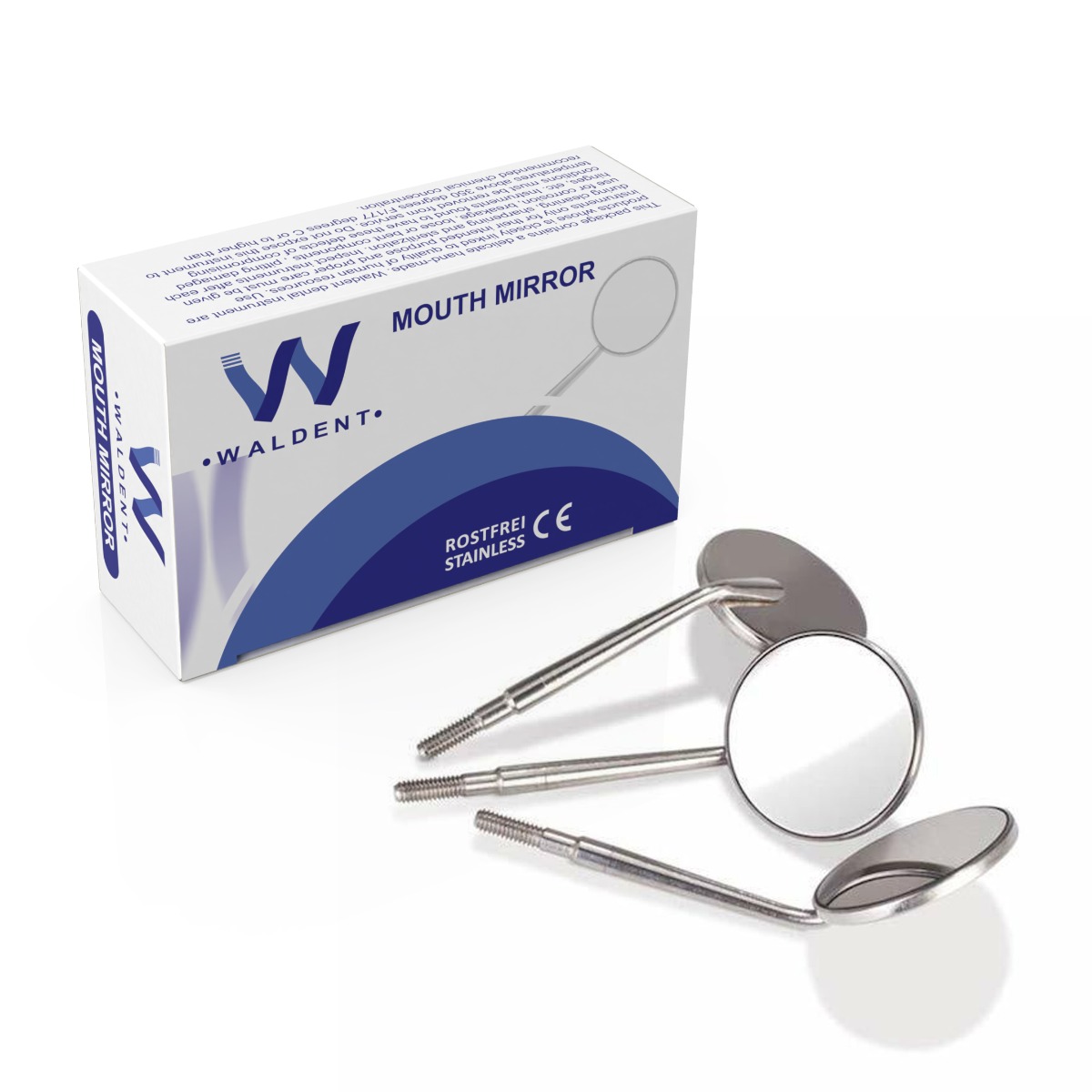 Waldent Mouth Mirror Tops Plain No.5 Pk/12 (K13/3)