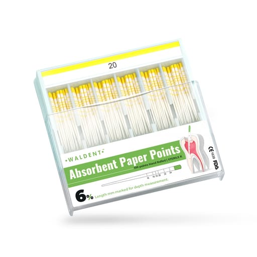 Waldent Paper Points 6% (Length Marked)