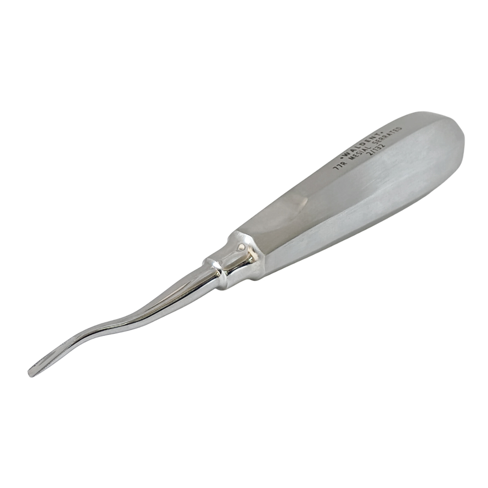 Waldent Root Elevator With Mesial Serrated Tip - 77R (2/132)