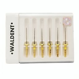 Waldent Wal-flex Gold Rotary Files 21mm - W2 (19/2%) (Pack of 6)