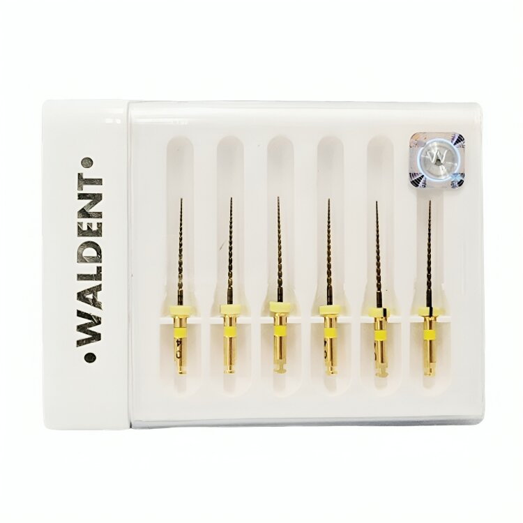 Waldent Wal-flex Gold Rotary Files 21mm - W3 (20/4%) (Pack Of 6)
