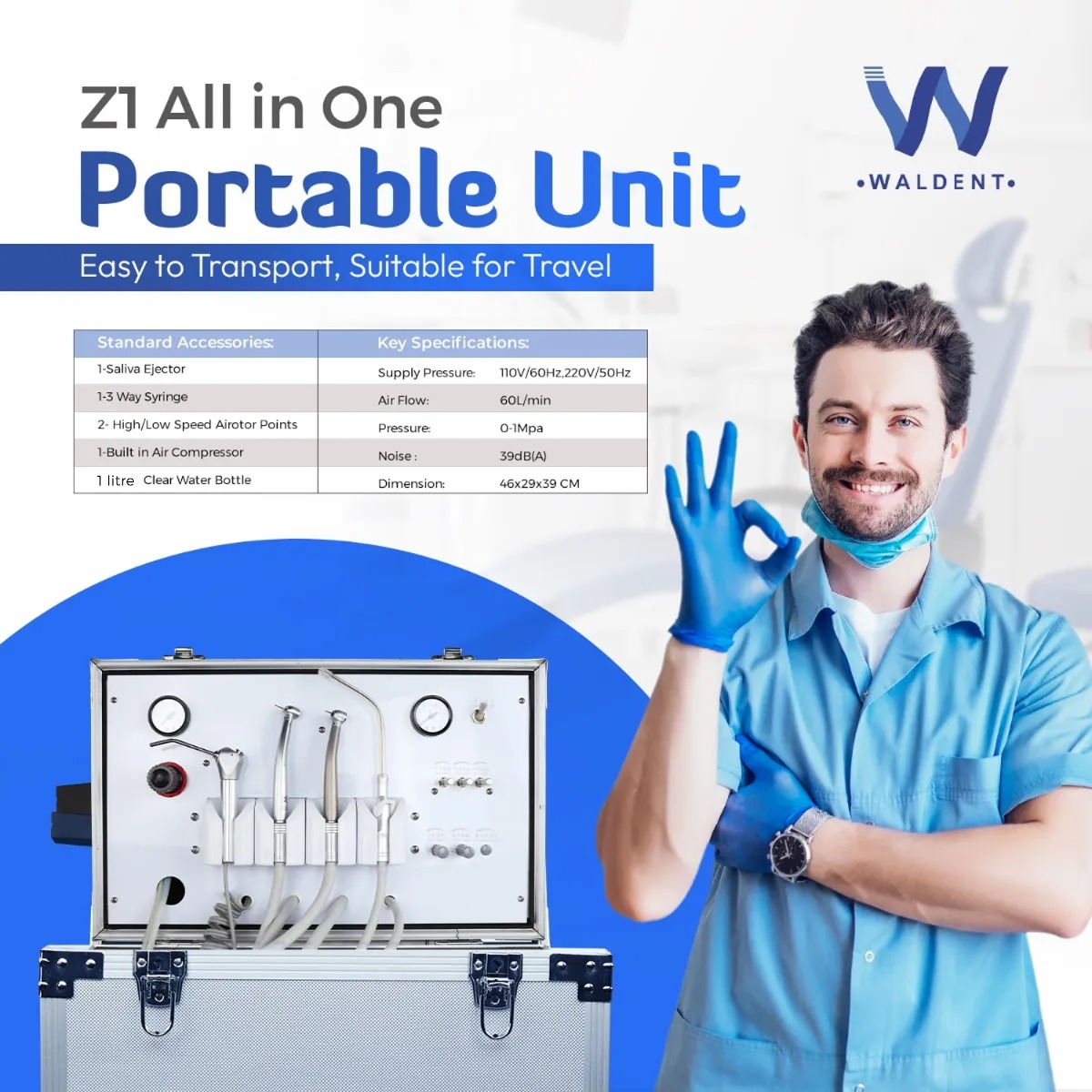 Waldent Z1 All in One Portable Dental Unit