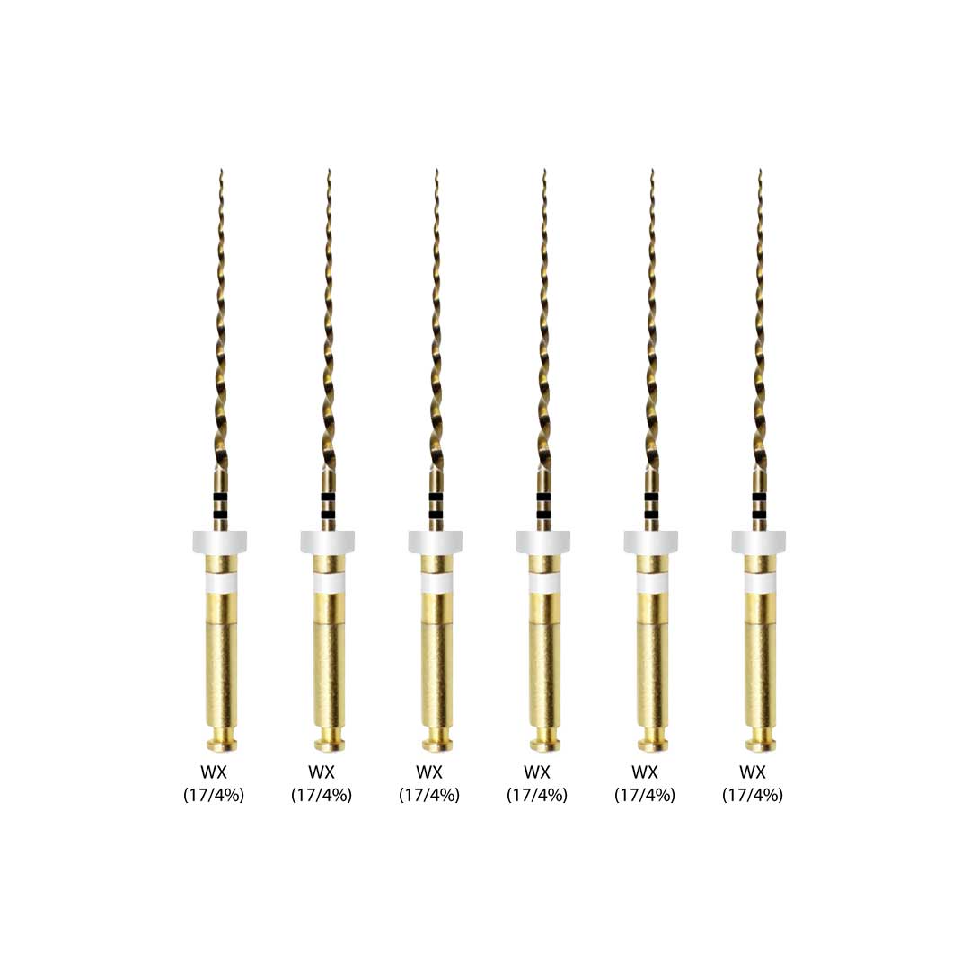 Waldent Wal-flex Gold Rotary Files 21mm - Wx (17/04%) (Pack Of 6)