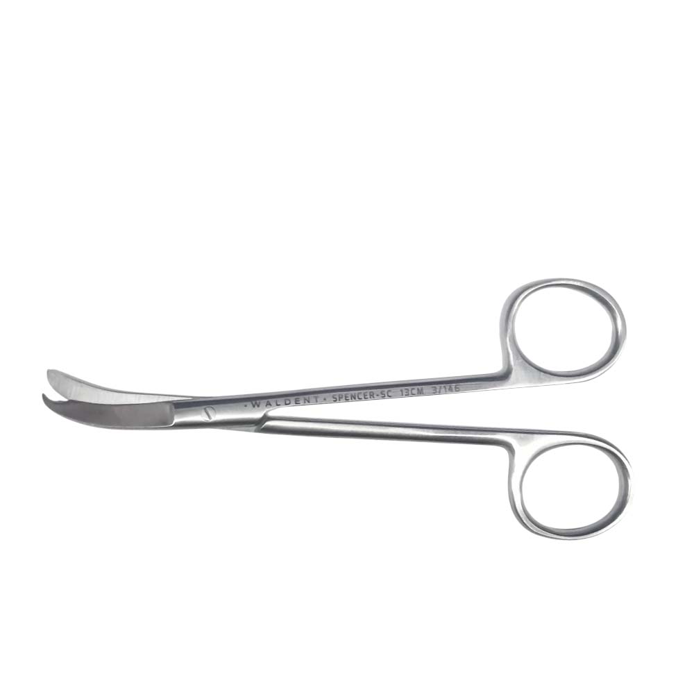 Waldent Scissors Spencer Side Curved For Suture Cutting 13 cm (3/146)