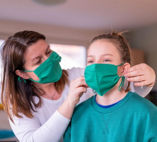 Surgical Green Cloth Mask Tie ( Pack Of 1 )