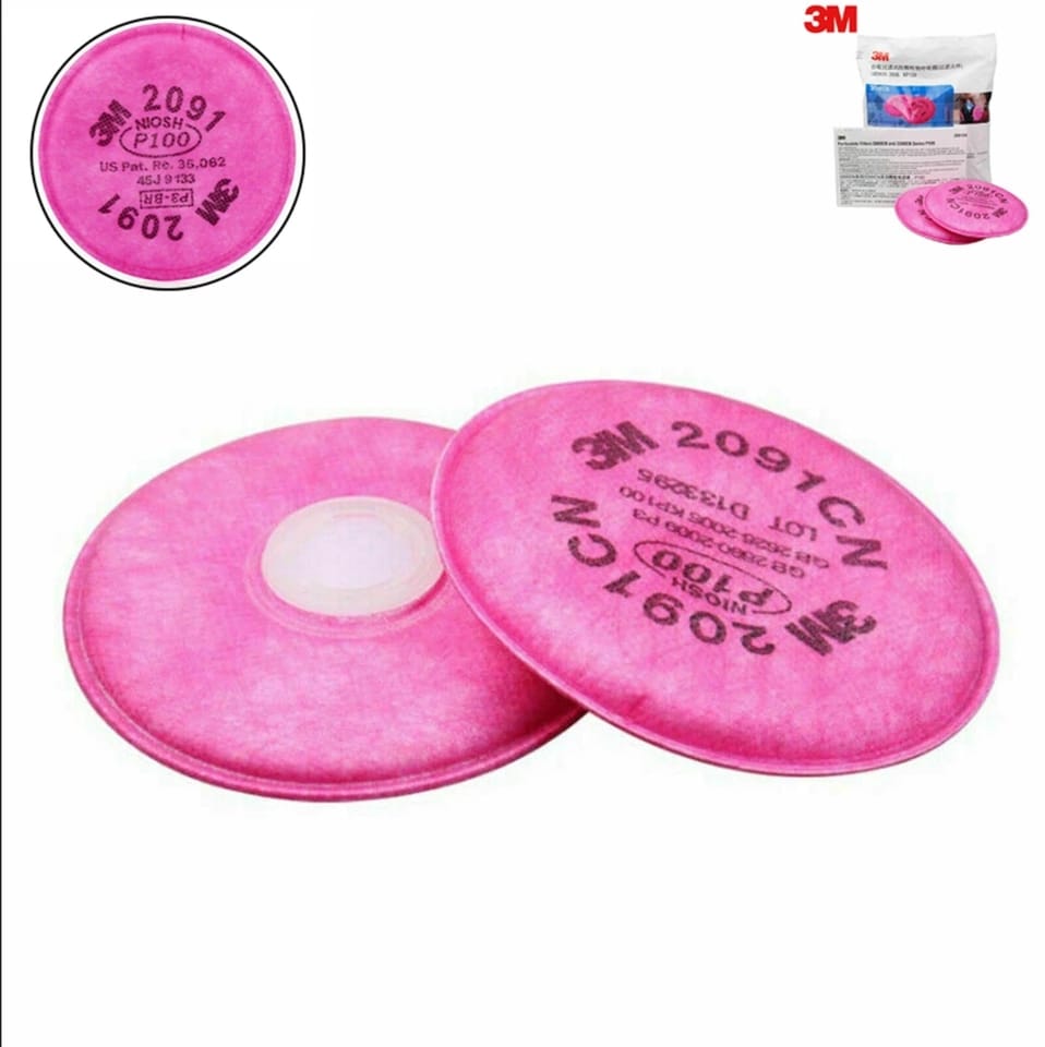 3M 2091CN Niosh P100 Filters (Pack of 2)