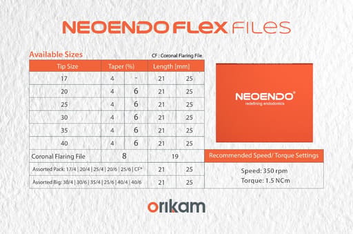 NeoEndo Flex Rotary Files 25mm