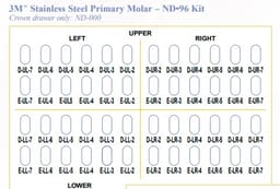 3M ESPE Ss Crown Primary Molar - Intro Kit Nd96 - 6