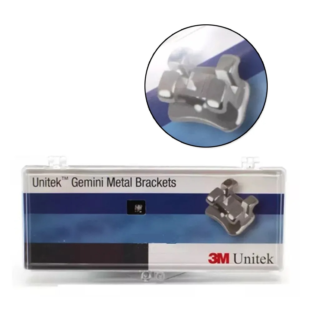 3M Unitek Gemini Metal Twin Brackets Cuspid Hook Mbt - 0.018 5x5 (119-143)