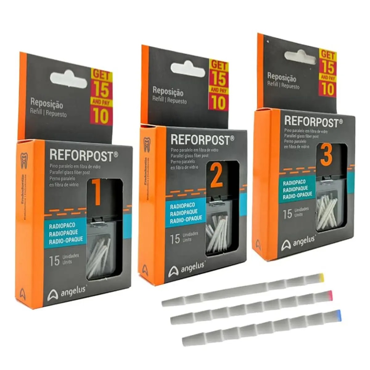 Angelus Reforpost Fibre Glass 15 Post Refill Size 2