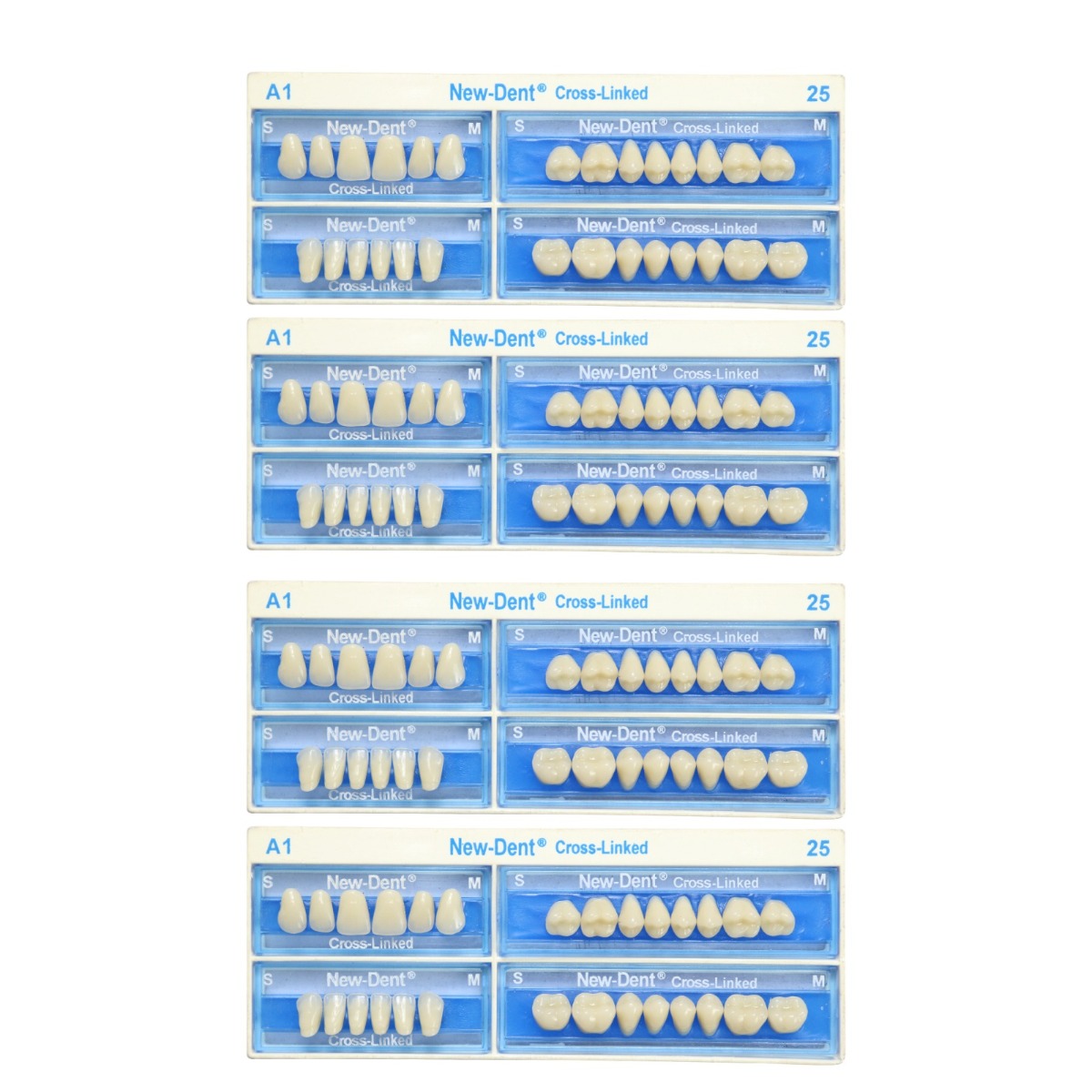 API Acrylic Teeth Sets - NewDent A1 (Pack of 4 Sets)