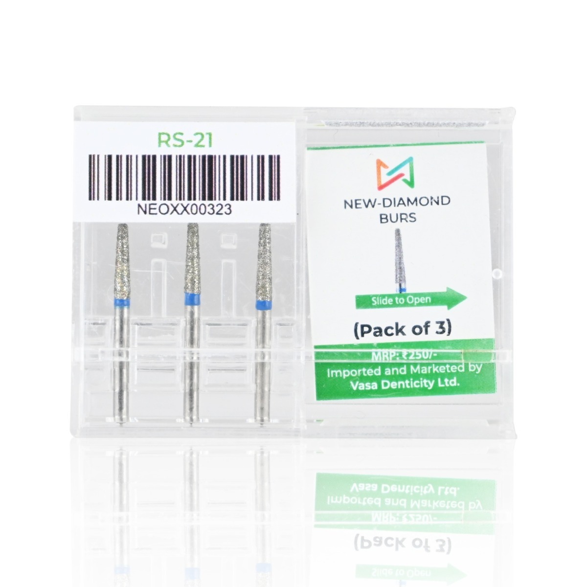 NewDiamond Rounded Shoulder Diamond Bur -RS (Pack Of 3)