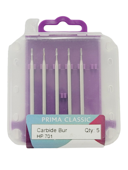 Prima Dental Carbide Straight Handpiece Burs 701 (Set Of 5 Burs)