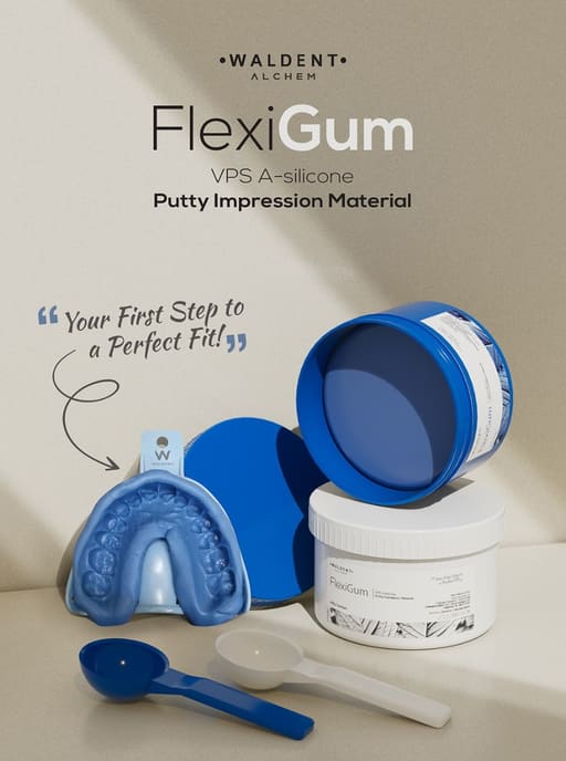 Waldent FlexiGum A-Silicone Putty Impression Material Set