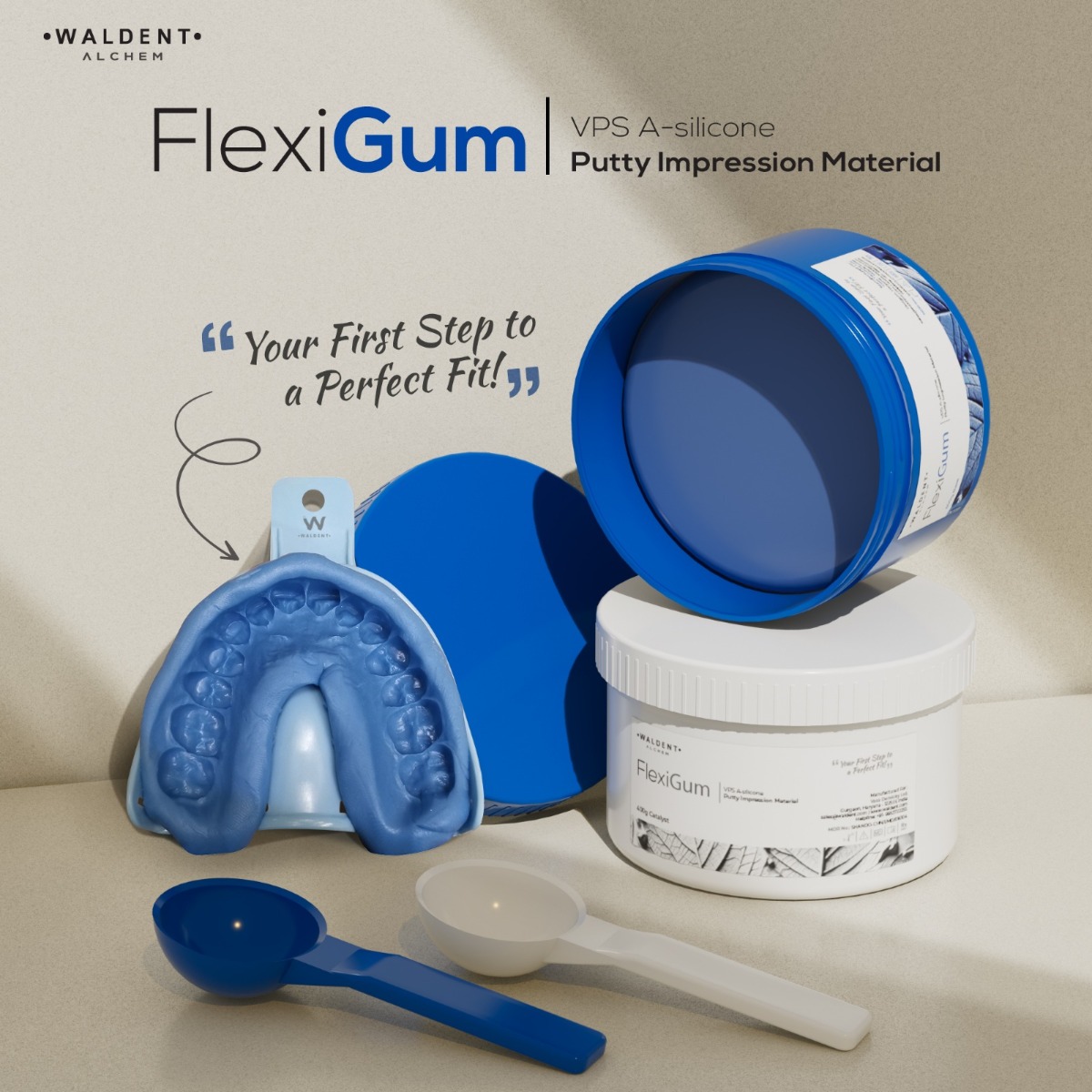 Waldent FlexiGum VPS A-Silicone Putty Impression Material    
