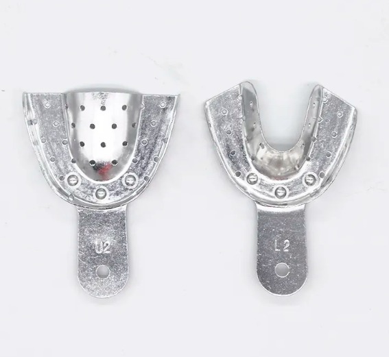 Jinguang Dentulous Perforated Aluminium Impression Trays (Pack of 10)