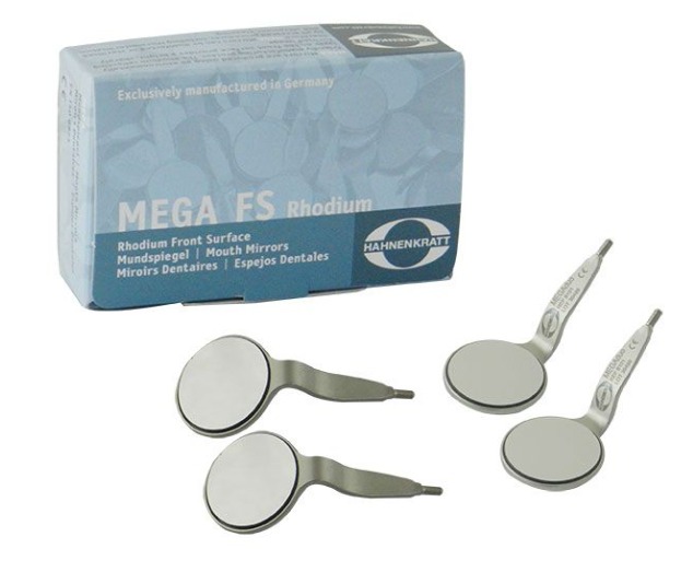 Hahnenkratt MEGAduo FS Rhodium Double Sided Mouth Mirrors 6/pk