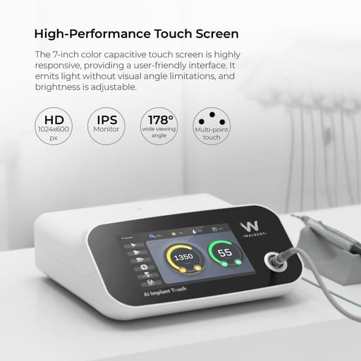 Waldent Ai Implant Touch Implant Motor With 1 Fiberoptic Implant Handpiece