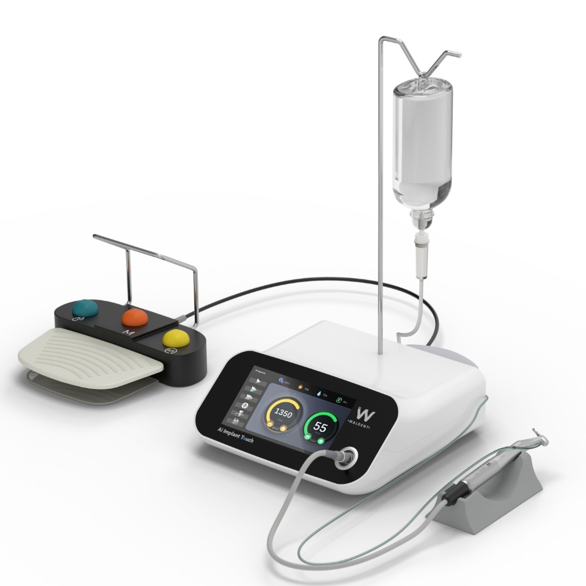 Waldent Ai Implant Touch Implant Motor With 2 Fiberoptic Implant Handpiece