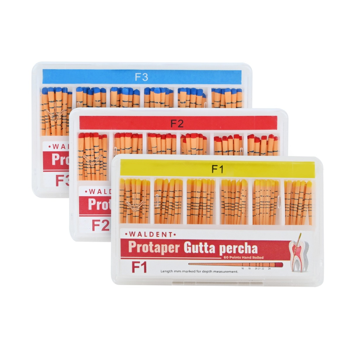 Waldent Gutta Percha Points Protaper (Length Marked) #F1-F3