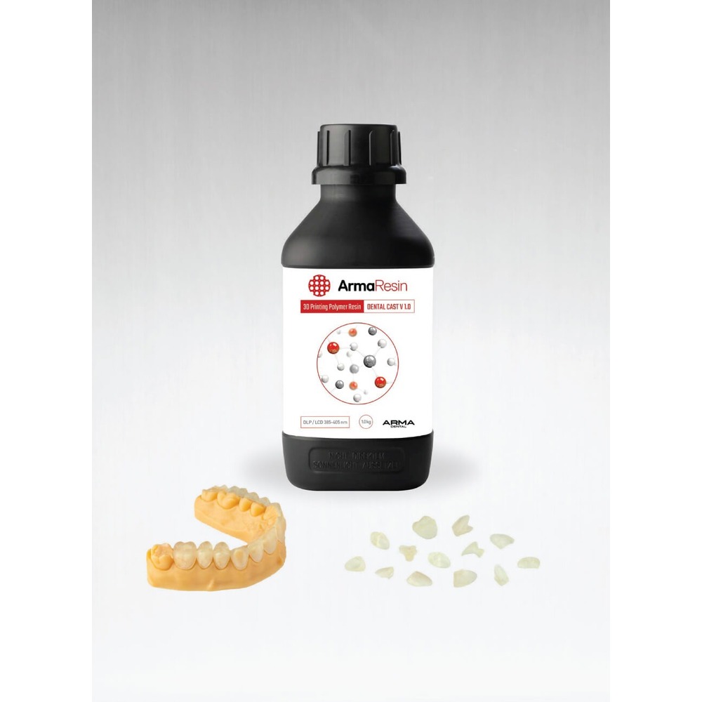 Arma Dental 3D Model Printing Resin - Cast (1 KG) - Transparent Yellowish (Short Expiry 05-2026)