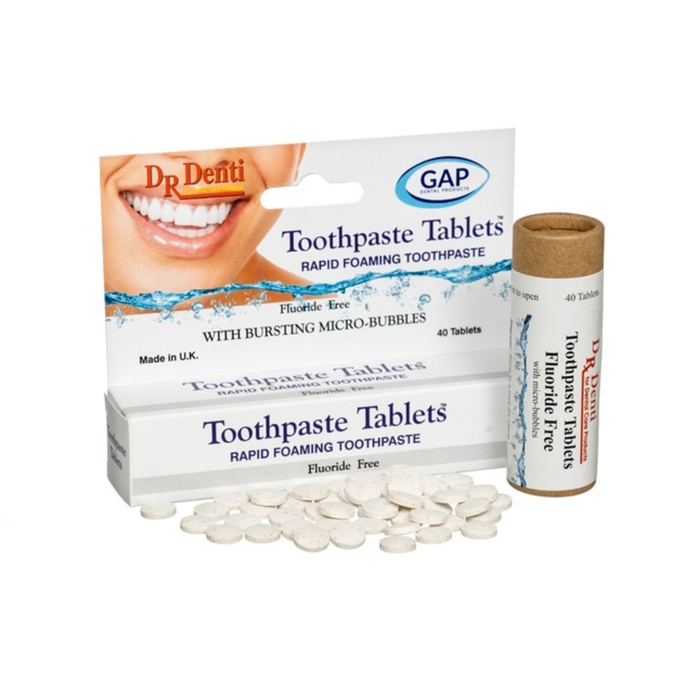 Dr Denti Toothpaste Tablets - Fluoride Free (40 Tablets)