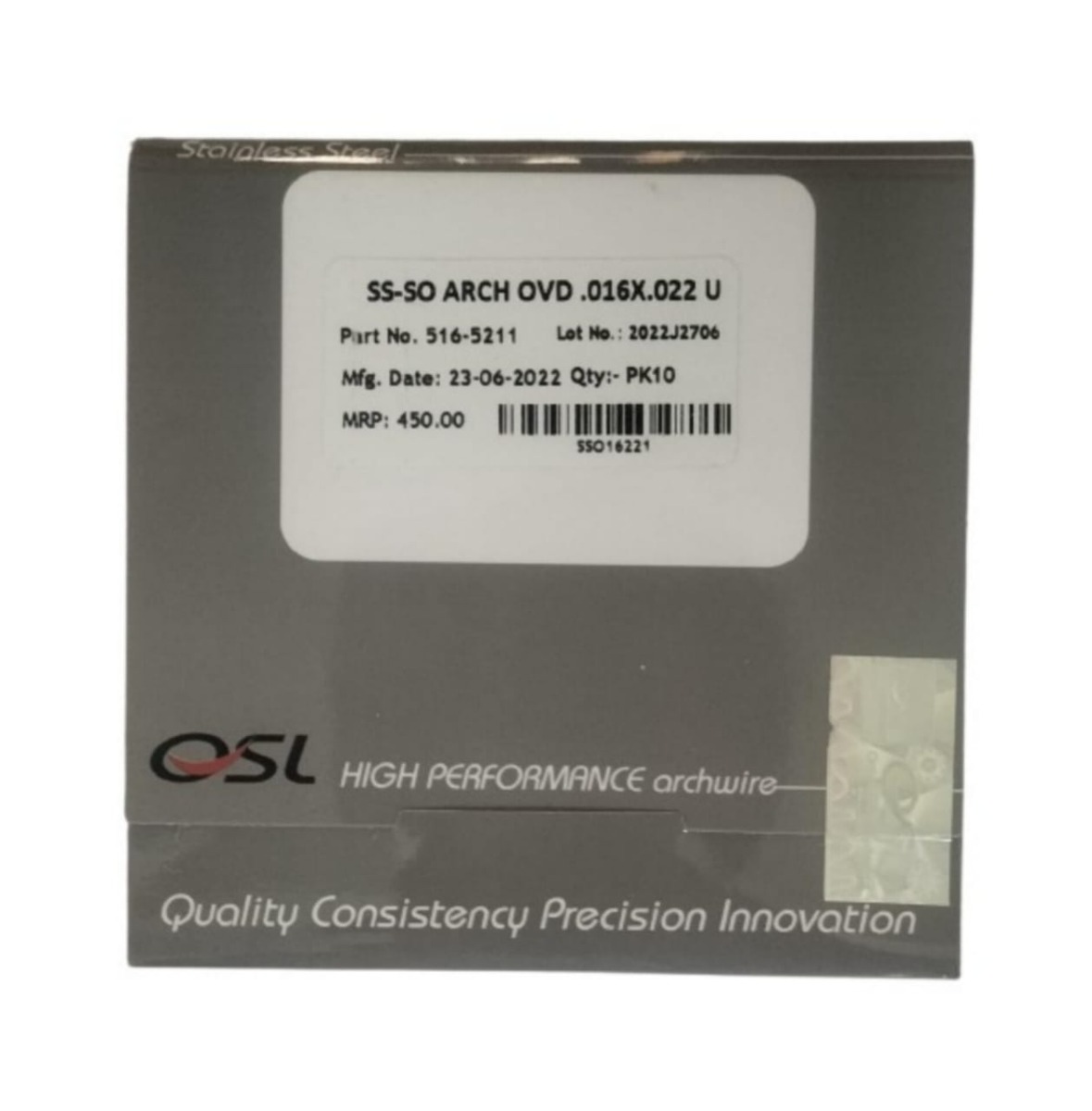 OSL Stainless Steel Ovoid Form Archwires - Rectangular