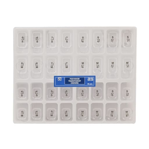 Tor Vm Transparent Crowns 64 pcs- Posterior No 1.911