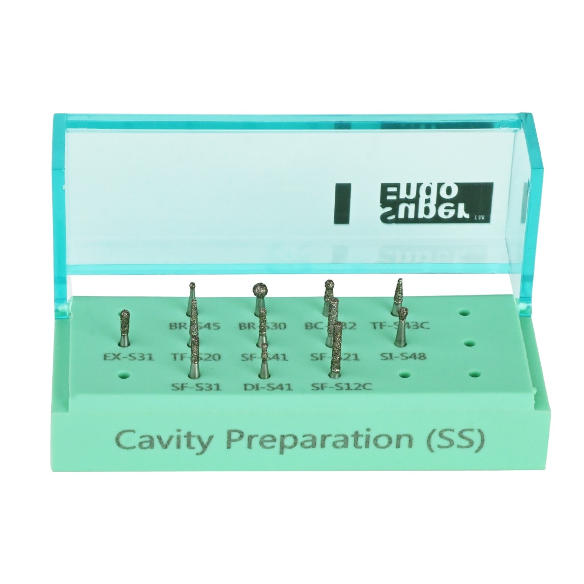 Superendo Cavity Preparation Short Shank Diamond Bur Kit