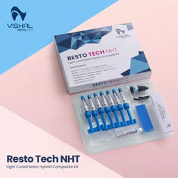 Vishal Dentocare Resto Tech NHT Light Cured Nano Hybrid Composite Kit - 6