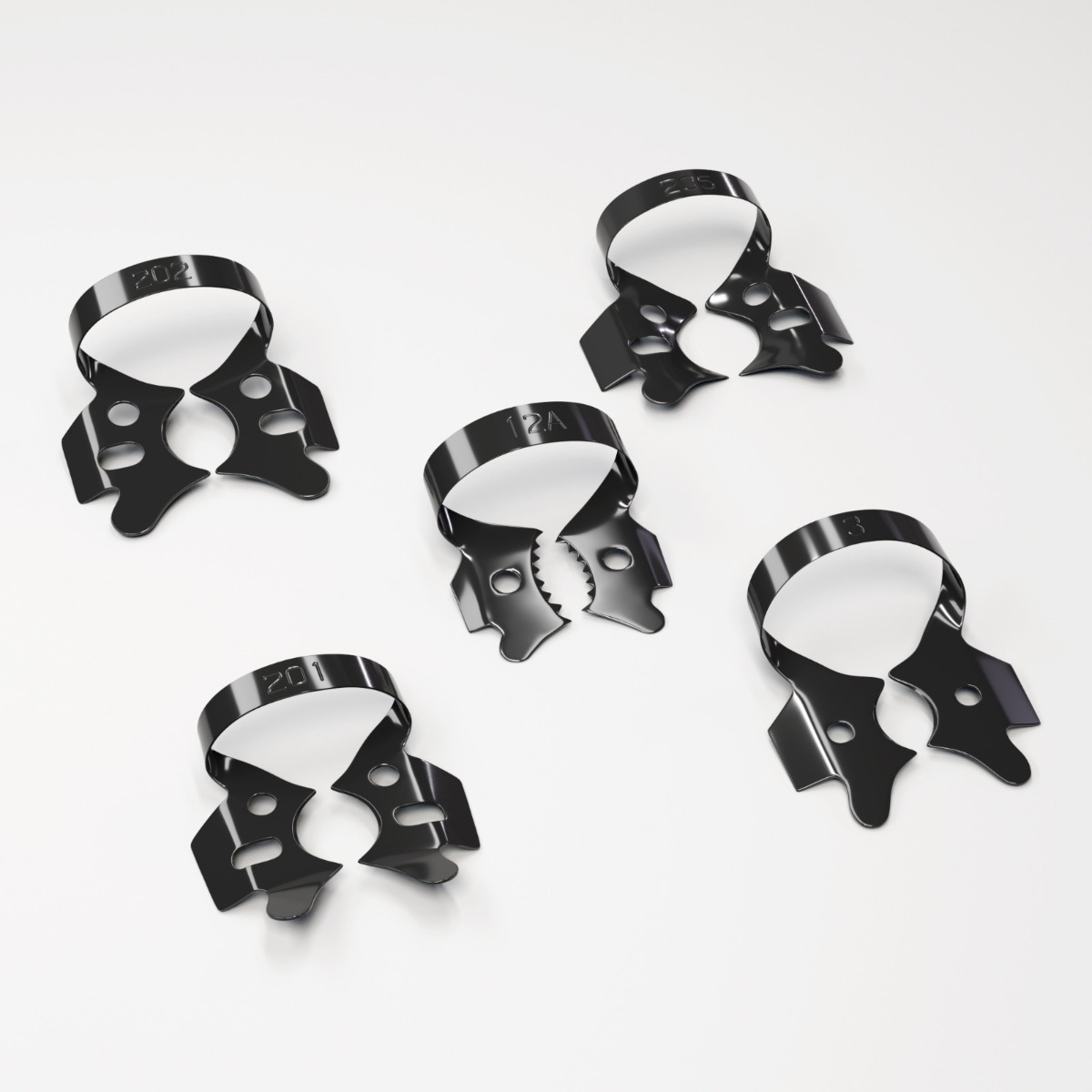 Waldent Rubber Dam Clamps Kit Titanium Black (Set of 11) (K16/4)	