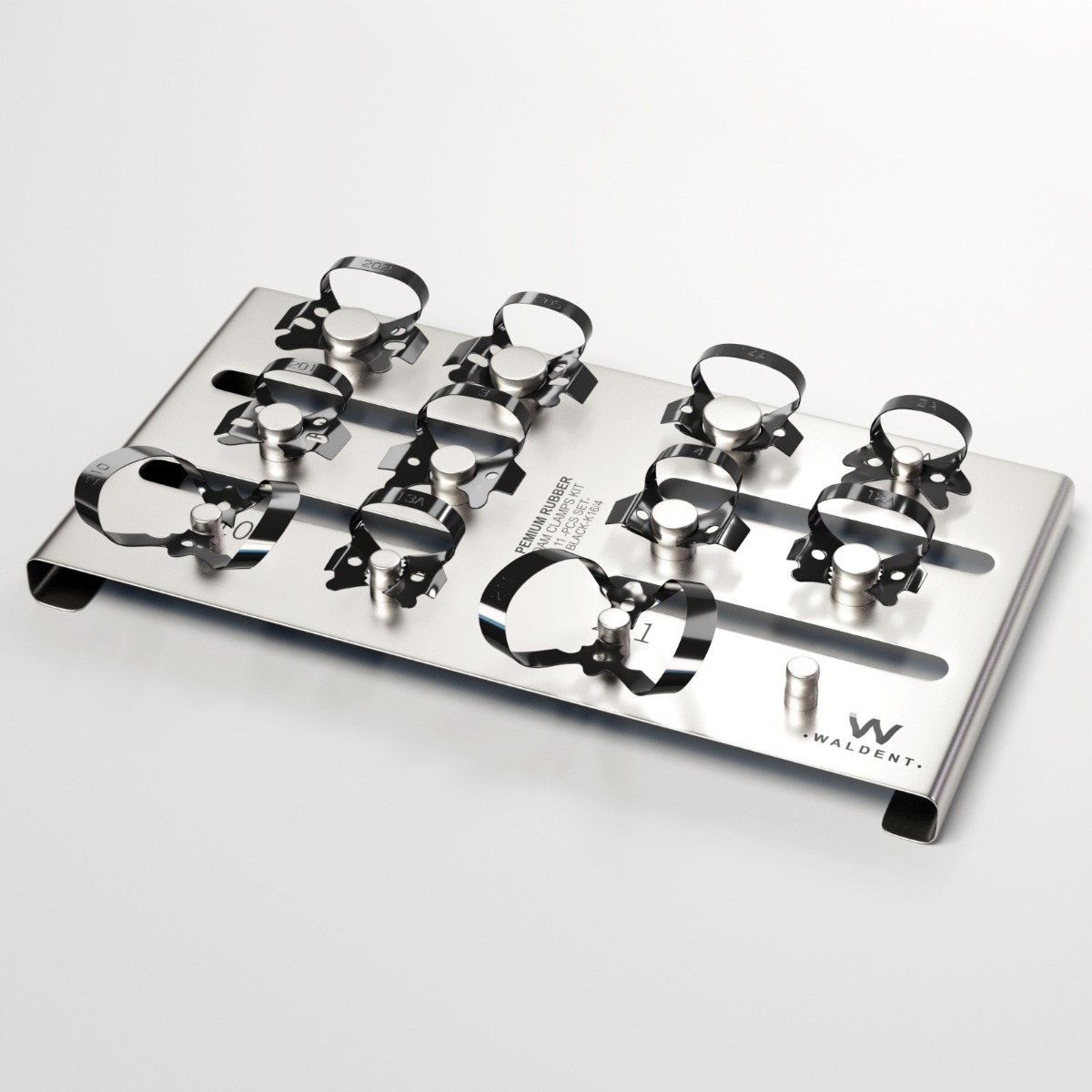 Waldent Rubber Dam Clamps Kit Titanium Black (Set of 11) (K16/4)	