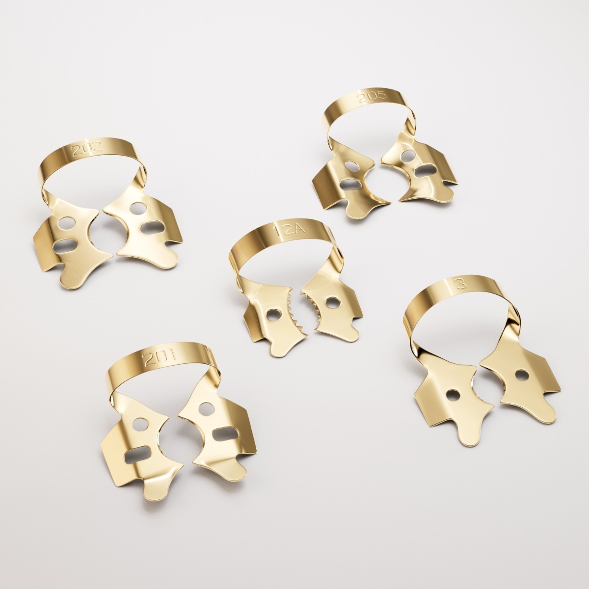 Waldent Rubber Dam Clamps Kit Titanium Gold (Set of 11) (K16/3)