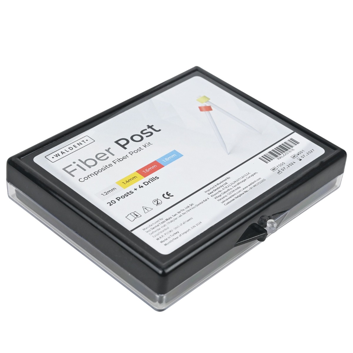 Waldent Radiopaque Composite Fiber Post Kit