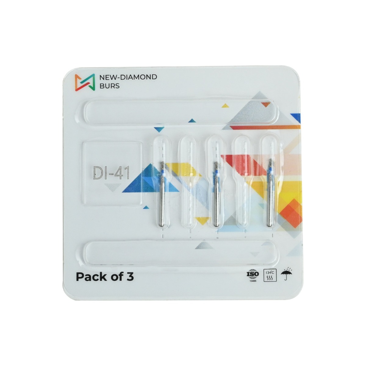 NewDiamond Double Inverted Diamond Bur DI-41 (Pack Of 3)