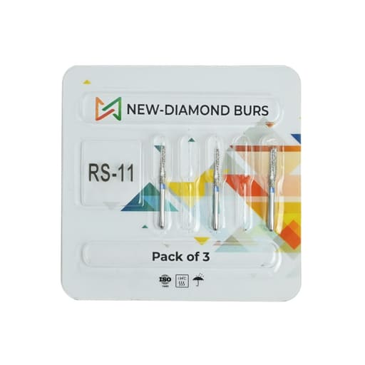NewDiamond Rounded Shoulder Diamond Bur -RS (Pack Of 3)