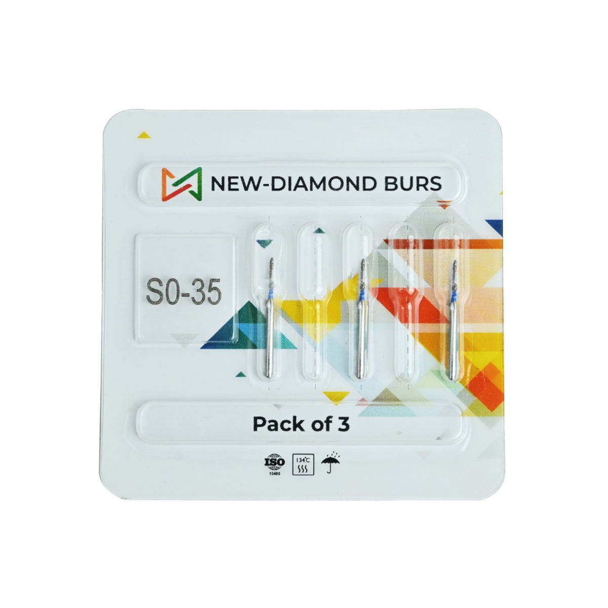 NewDiamond Straight Ogival Diamond Bur -SO (Pack of 3)