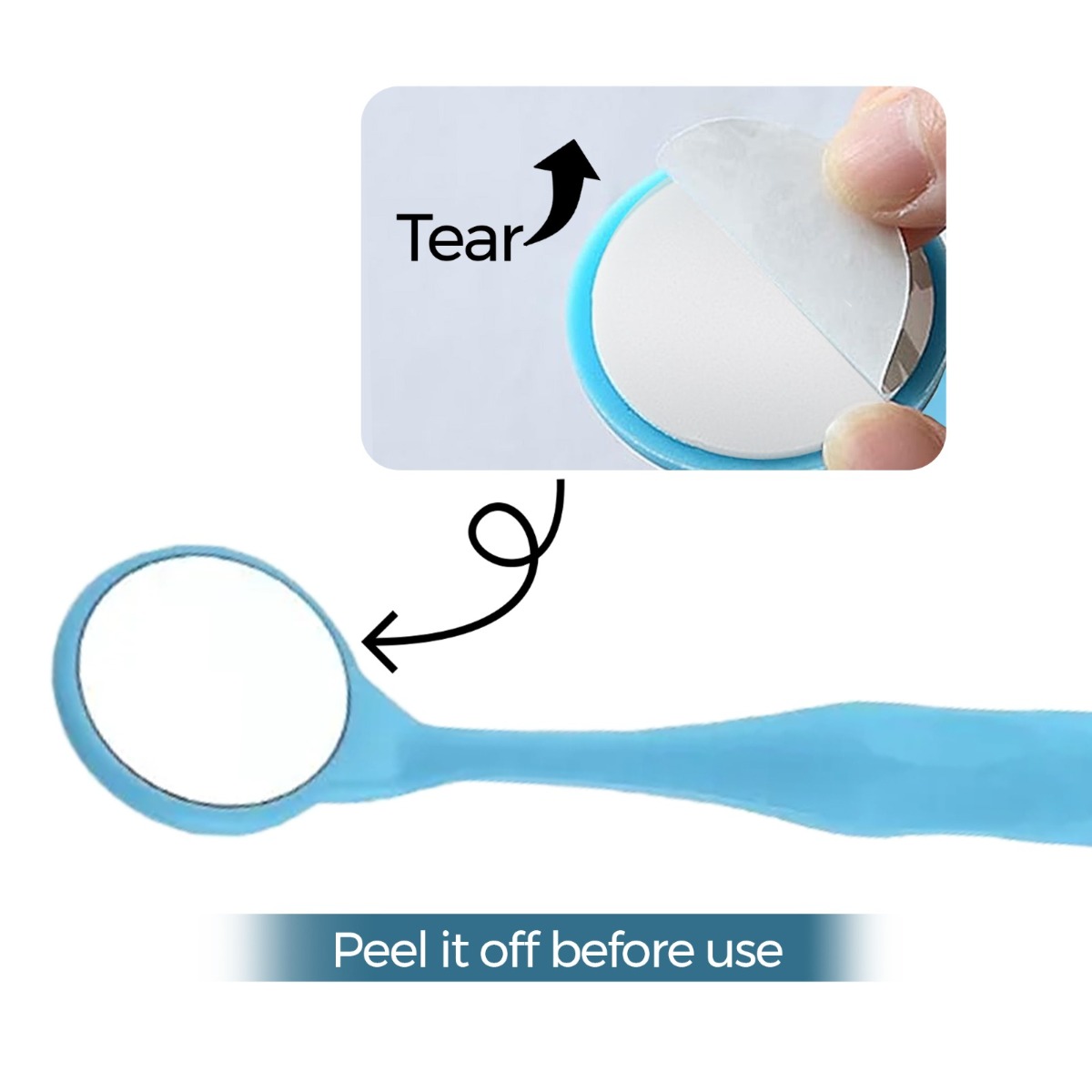 Hahnenkratt Relax FS Rhodium Mouth Mirror #5 Assorted Pack Of 10 (7110)