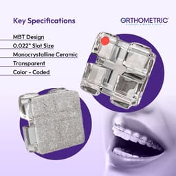 OrthoMetric Iceram-S Monocrystalline Ceramic Bracket MBT 022 - (10.91.2000) - 8