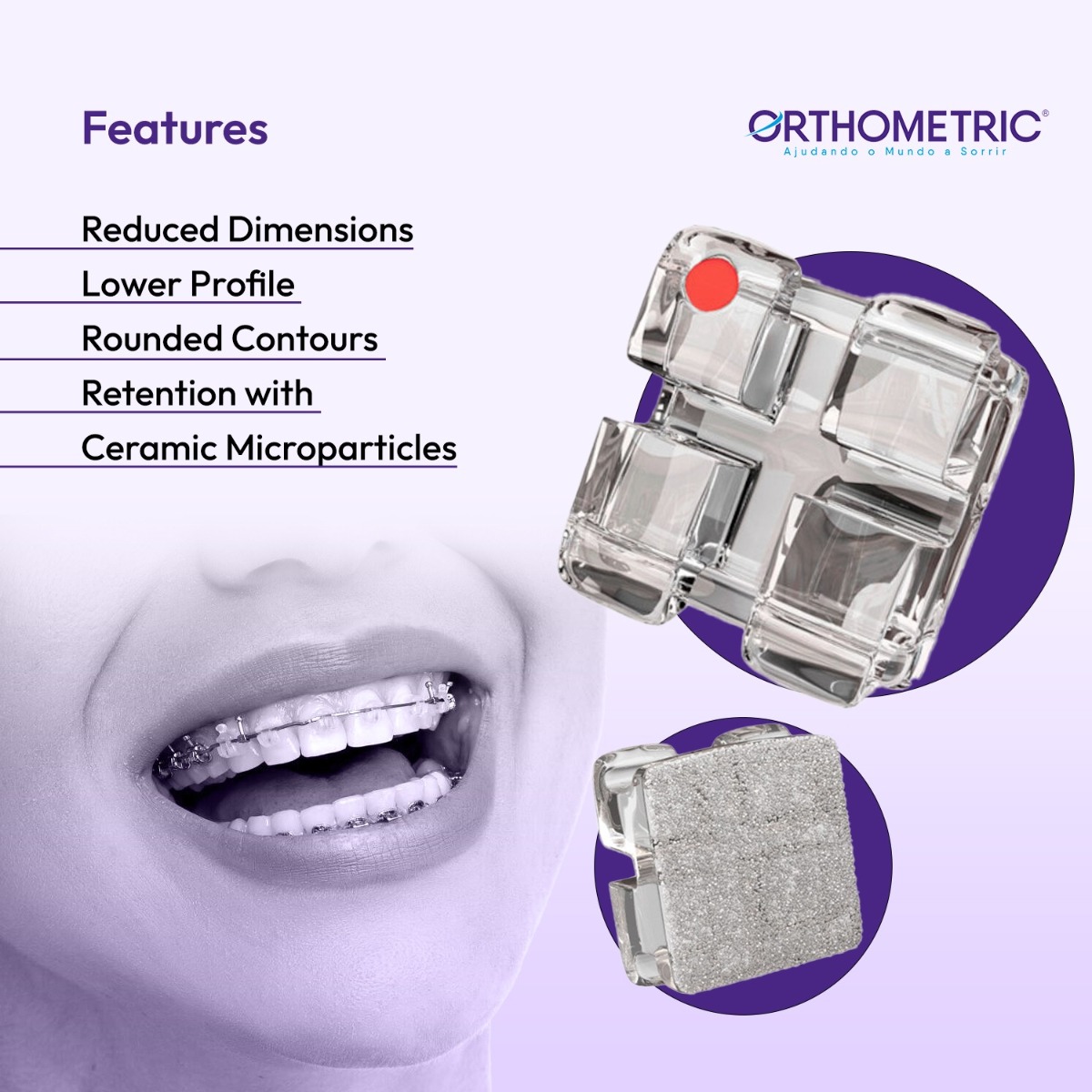 OrthoMetric Iceram-S Monocrystalline Ceramic Bracket MBT 022 - (10.91.2000)