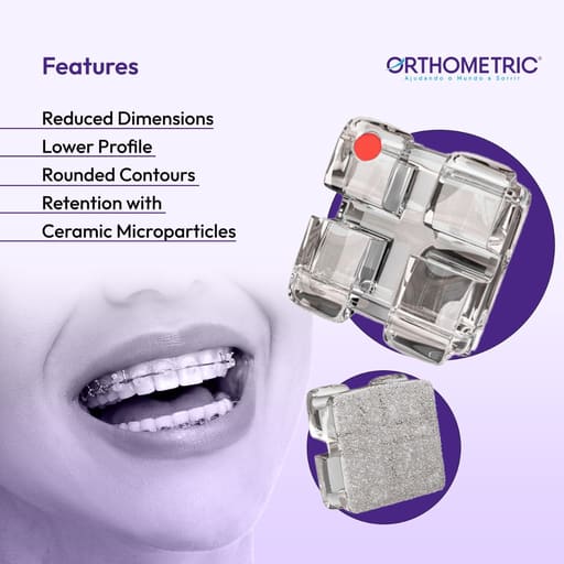 OrthoMetric Iceram-S Monocrystalline Ceramic Bracket MBT 022 - (10.91.2000)